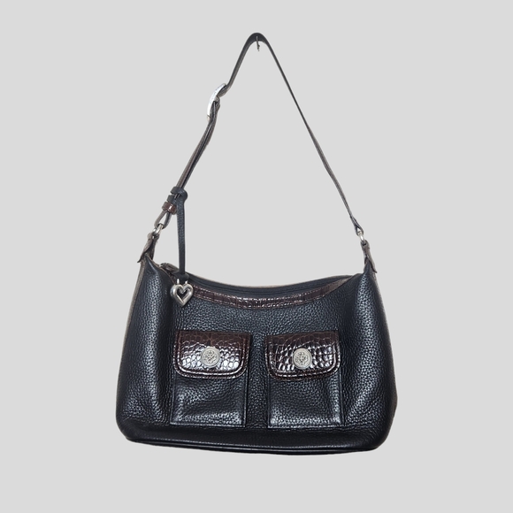 Brighton Handbags - Brighton Black Brown Croc Embossed Purse